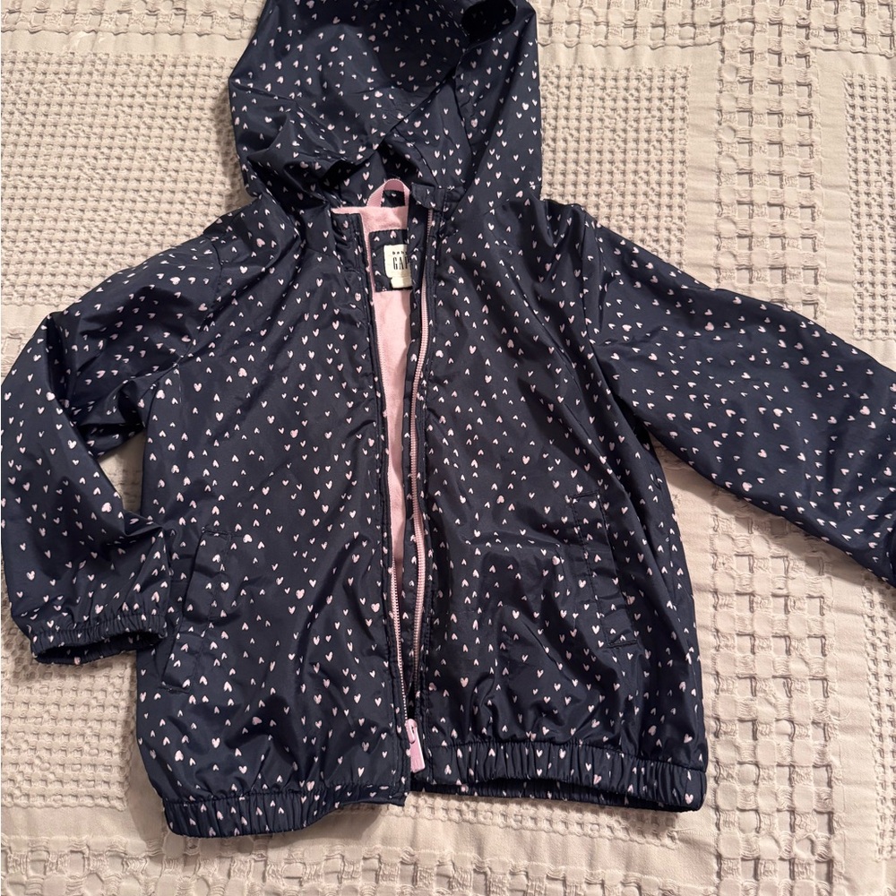 GAP Pink and Navy Heart Pattern Jacket